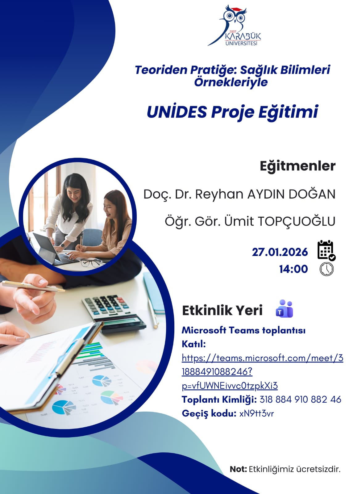 UNİDES Proje Eğitimi Afişi